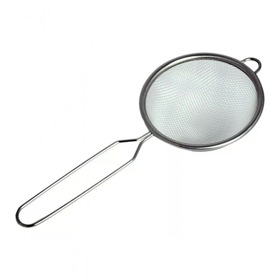 Peneira 10cm Diâmetro Por 23cm Comprimento Coar Polvilhar em Aço Inox